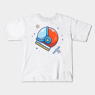 Astronaut helmet cartoon Kids T-Shirt